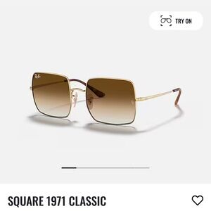 Square 1971 Classic Sunglasses in Gold
